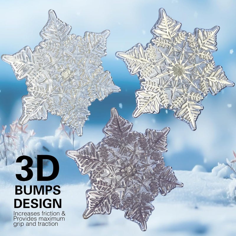 YEESOOM Snowboard Stomp Pad, Snowflake Stomp Pad Snowboarding Clear, 3D Snowboard Grip Stomp Pad with Strong Adsorption Force and Friction, Multi-Color Option - Image 2